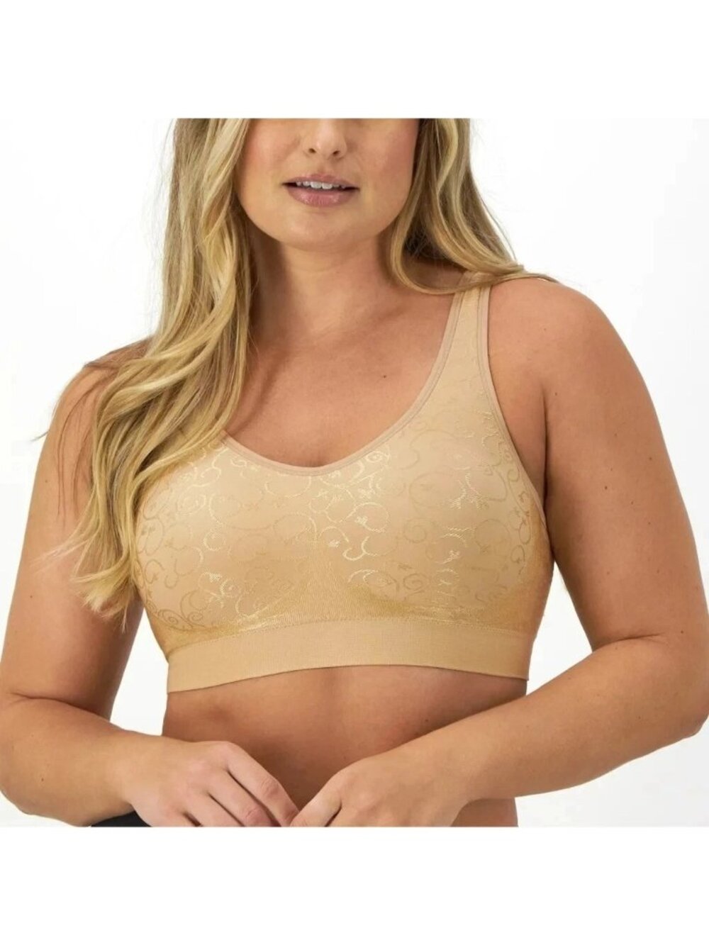Bali Comfort Revolution Seamless Wirefree Bra 2-Pack XL Beige & Black